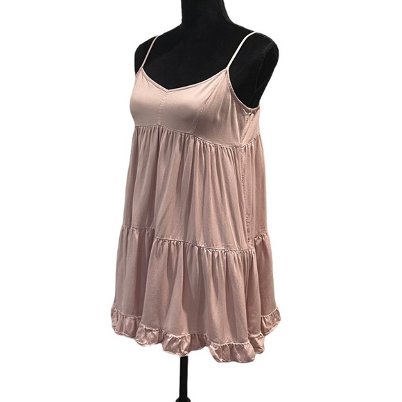 American Eagle blush nude pink spaghetti strap baby doll tunic top size small - Picture 4 of 9